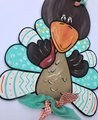 Hand-Painted Turkey Door Hanger – Rustic Thanksgiving Decor