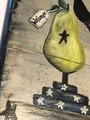 Welcome Pear Crow Prim Hand Painted Sign