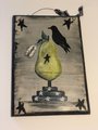 Welcome Pear Crow Prim Hand Painted Sign