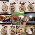 Hand Painted Wood Slice Family Ornament - Custom Christmas Keepsake