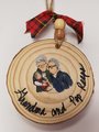 Hand Painted Wood Slice Family Ornament - Custom Christmas Keepsake