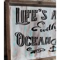 Life's At Ease With An Ocean Breeze Framed Wooden Sign Decor