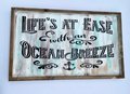 Life's At Ease With An Ocean Breeze Framed Wooden Sign Decor