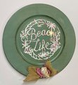 Beach Life Vinyl Charger Plate Decor