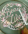Beach Life Vinyl Charger Plate Decor