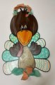 Hand-Painted Turkey Door Hanger – Rustic Thanksgiving Decor