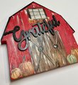 Grateful Fall Scene Barn Wood Sign Shelf Sitter
