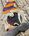 Spooky Gnome Halloween Wood Sign Shelf Sitter