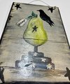 Welcome Pear Crow Prim Hand Painted Sign
