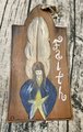 Faith Angel Wooden Prim Painted Sign