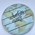 Adventure Awaits World Globe Wooden Sign Decor