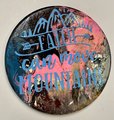 Faith Can Move Mountains | Hand-Painted Flow Art Wooden Circle | Inspirational Christian Wall Decor | Faith Gift | Modern Scripture Art