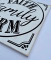 Faith Family Farm Painted Wooden Sign Decor