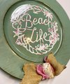 Beach Life Vinyl Charger Plate Decor
