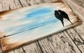 Lovebirds Silhouette Painted Stretched Canvas