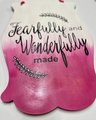 Fearfully and Wonderfully Made Wooden Door Hanger Sign