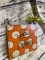 Cream and Orange Polka Dot Holiday Fall Thanksgiving Sign Decor