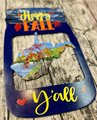 Happy Fall Y'all WV State Shape Mason Jar Wooden Painted Door Hanger Sign Decor