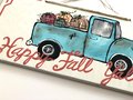 Happy Fall Y'all WV Blue Truck Reclaimed Wooden Painted Door Hanger Sign Decor