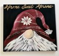 Gnome Sweet Gnome Hand painted Holiday Christmas Wooden Sign Decor