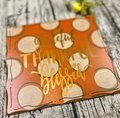 Cream and Orange Polka Dot Holiday Fall Thanksgiving Sign Decor
