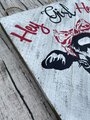 Hey Girl Hey Red Bandana Cow Wooden Decor Door Sign