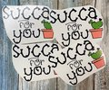 Succa for You Cactus Custom Decal Laptop Cup Auto Window Sarcasm