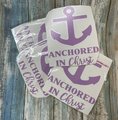Anchored in Christ Anchor Custom Decal Laptop Cup Auto Window