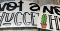 Not A Hugger Cactus Custom Decal Laptop Cup Auto Window Sarcasm
