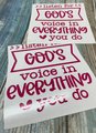 Listen For God's Voice Faith Custom Decal Laptop Cup Auto Window