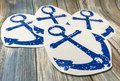 Distressed Blue Anchor Custom Decal Laptop Cup Auto Window Mirror Locker