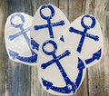 Distressed Blue Anchor Custom Decal Laptop Cup Auto Window Mirror Locker