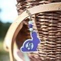 Bunny Sideview Initial Custom Basket Ornament Tag