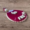 Scalloped Acrylic & Wood Custom Bunny Basket Ornament Tag