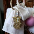 Bunny Sideview Floral Cutout Laser Custom Basket Ornament Tag