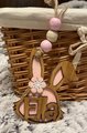 Custom Name Bunny Face Basket Ornament Tag