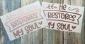 He Restores My Soul Rose Gold Vinyl Custom Decal Laptop Cup Auto Window