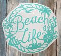 Beach Life Palm Tree Star Fish Teal Vinyl Custom Decal Laptop Cup Auto Window