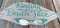 Resting Beach Face Sunglasses Teal Vinyl Custom Decal Laptop Cup Auto Window