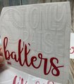 I Only Raise Ballers Baseball White and Red Vinyl Custom Decal Laptop Cup Auto Window