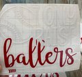 I Only Raise Ballers Baseball White and Red Vinyl Custom Decal Laptop Cup Auto Window