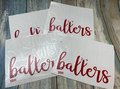 I Only Raise Ballers Baseball White and Red Vinyl Custom Decal Laptop Cup Auto Window