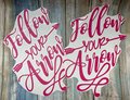 Follow Your Arrow Pink Vinyl Custom Decal Laptop Cup Auto Window