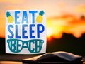 Eat Sleep Beach Pineapple Sunglasses Vinyl Custom Decal Laptop Cup Auto Window