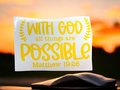 With God All Things Faith Custom Decal Laptop Cup Auto Window