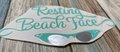 Resting Beach Face Sunglasses Teal Vinyl Custom Decal Laptop Cup Auto Window