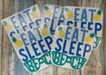 Eat Sleep Beach Pineapple Sunglasses Vinyl Custom Decal Laptop Cup Auto Window