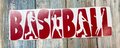 Baseball Word Design Red Vinyl Custom Decal Laptop Cup Auto Window