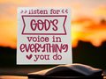 Listen For God's Voice Faith Custom Decal Laptop Cup Auto Window