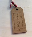 Stained Wooden Tag New Home New Adventures New Memories gift tag